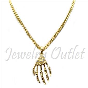 Hip Hop Fashion Cuban Necklace and pendant Set With 24 Inch Chain