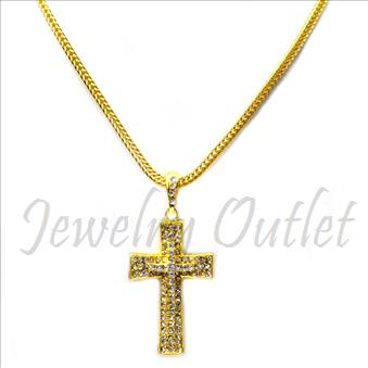 Hip Hop Fashion Necklace and pendant Set With 24 Inch Franco Chain