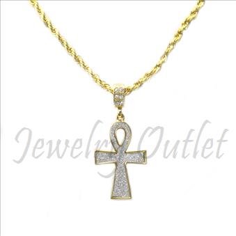 Hip Hop Fashion Necklace and pendant Set With 24 Inch Rope Chain