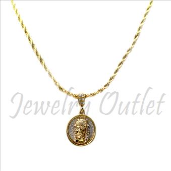 Hip Hop Fashion Necklace and pendant Set With 24 Inch Rope Chain