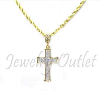 Hip Hop Fashion Necklace and pendant Set With 24 Inch Rope Chain