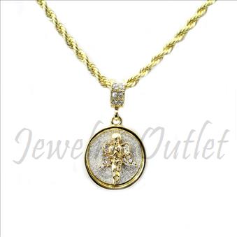 Hip Hop Fashion Necklace and pendant Set With 24 Inch Rope Chain