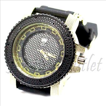 Hip Hop Fashion bling eyes Watch With Black Jelly Band Water Resistant and Stainless Steel Back Cover