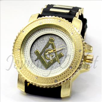 Hip Hop Fashion bling eyes Watch With Black Jelly Band Water Resistant and Stainless Steel Back Cover