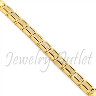 Stainless Steel Mens Bracelets With CZ