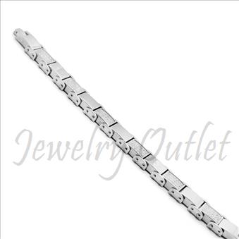 Stainless Steel Mens Bracelets With CZ