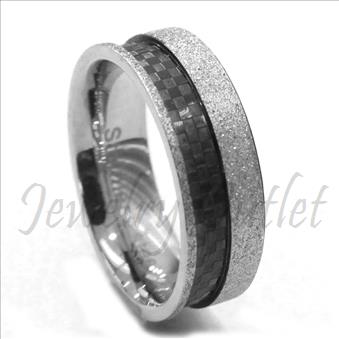 Stainless Steel Comfort Fit Band With Two Deign