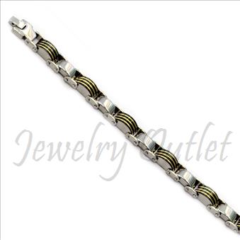 Stainless Steel Mens Bracelets In Silver Plating