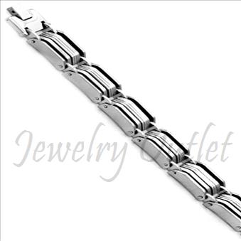 Stainless Steel Mens Bracelets In Silver Plating