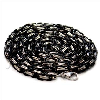 Stainless Steel Mens Link Chain Necklace in 6 MM And 36 Inch