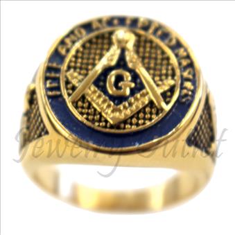 Stainless Steel Masonic Mens Ring