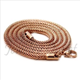 Stainless Steel Mens Python Necklaces in 2 MM With 24 Inch