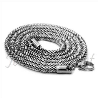 Stainless Steel Mens Python Necklaces in 2 MM With 24 Inch