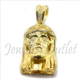 Exclusive Jesus Face Pendant With Cubic Zirconia Pendant Size 2.5 Inch