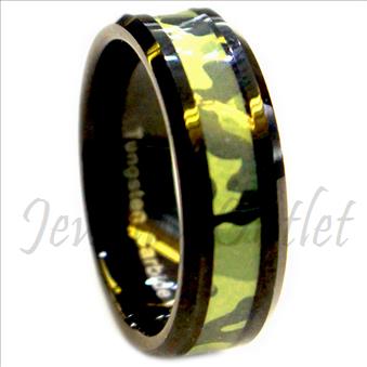 Tungsten Carbide Mens Ring with Comfort Fit