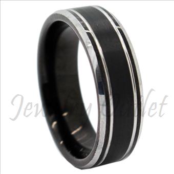 Tungsten Carbide gold plated ring