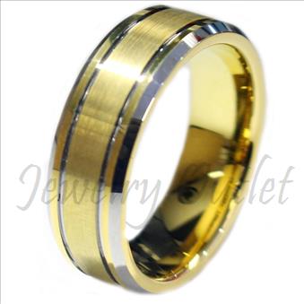 Tungsten Carbide gold plated ring